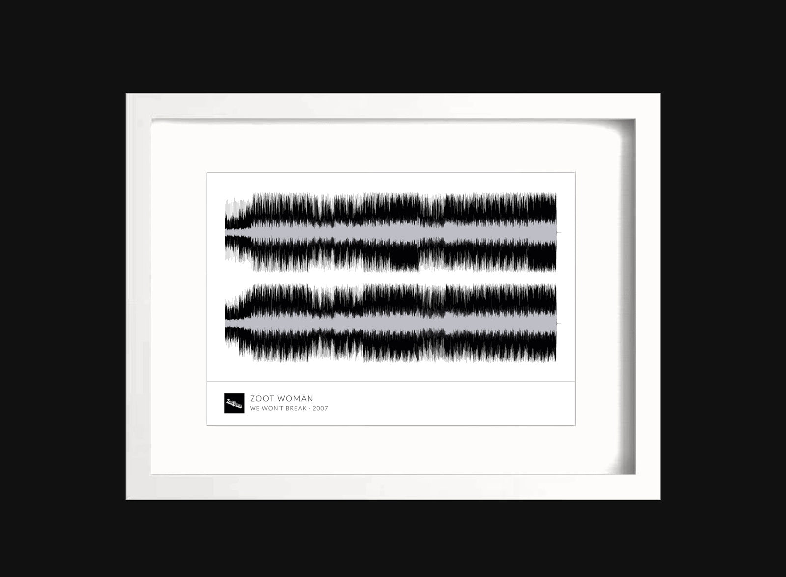 'We Won't Break' Framed Waveform Artwork