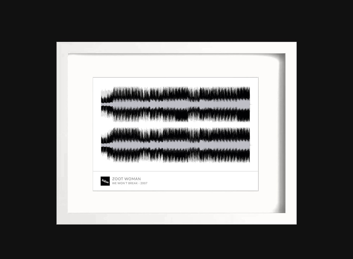 'We Won't Break' Framed Waveform Artwork